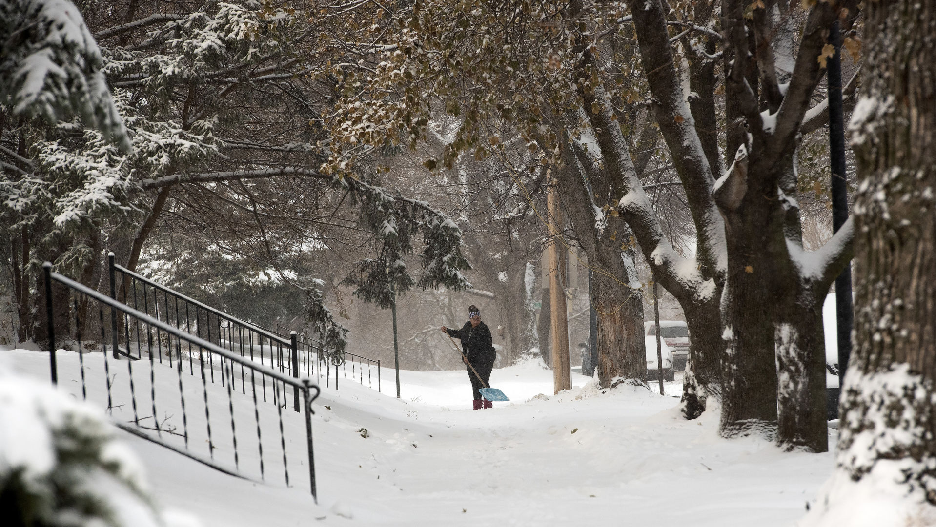 Shoveling snow